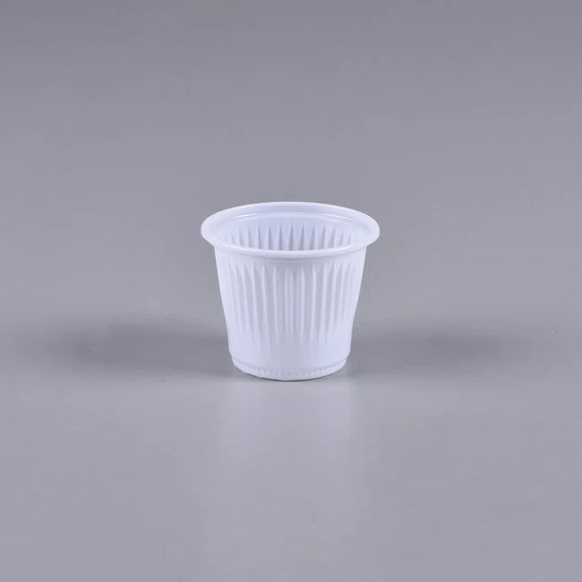 Caixa Copo Copaza Descartável Branco Estriado 50 ml 5.000 Unidades