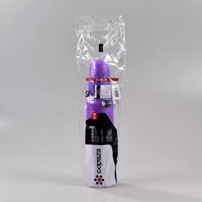 Caixa Copo Copaza Descartável Neon Lilás 770 ml 500 Unidades
