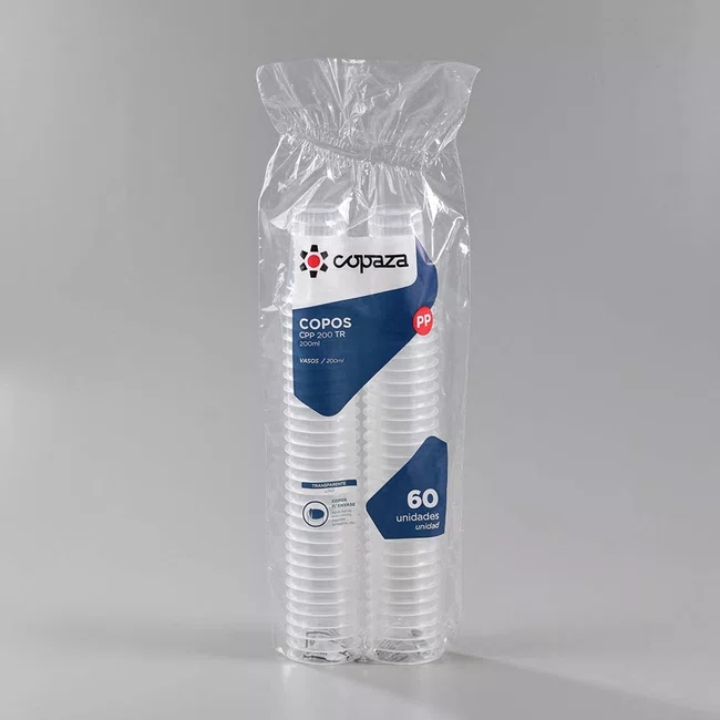 Caixa Copo Copaza Descartável Transparente 200 ml 1.200 Unidades