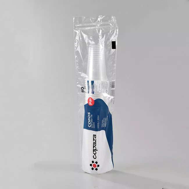 Caixa Copo Copaza Descartável Transparente 550 ml 1.000 Unidades