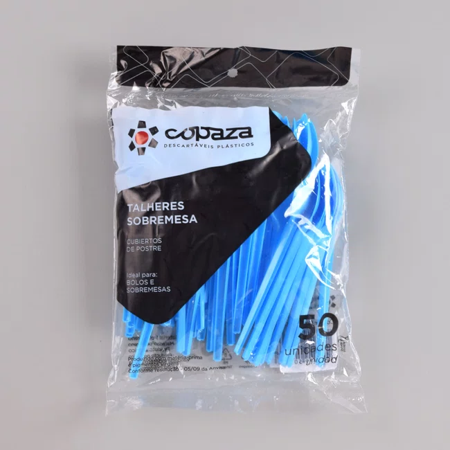 Colher Sobremesa Azul 12,00 cm - C/50 Unidades