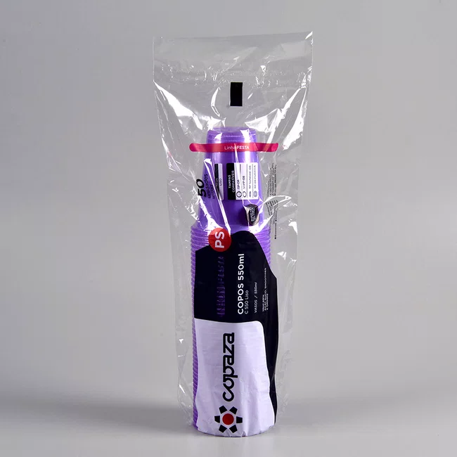 Copo Neon Lilás 550 ml - C/50 Unidades