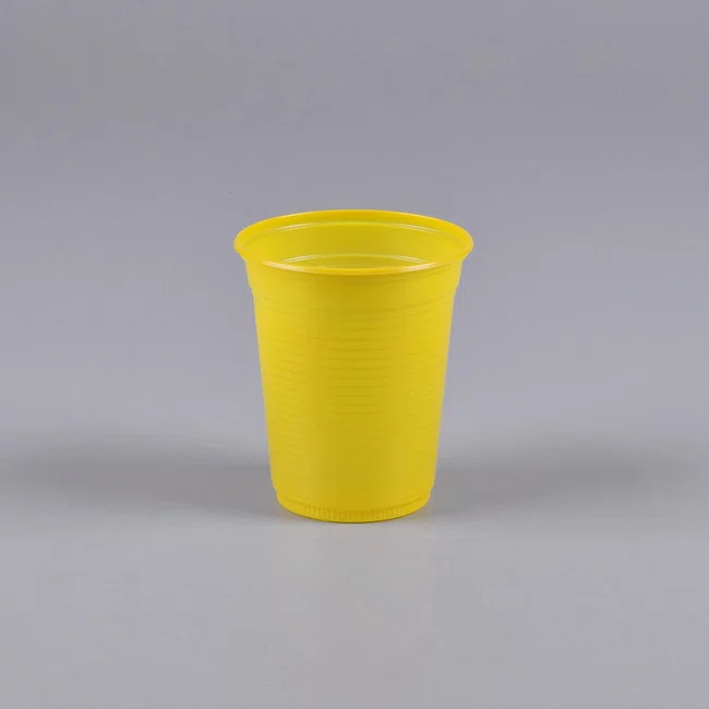 Kit Copaza Descartável Festinha Amarelo – Copo, Prato, Colher e Garfo 50 Unidades