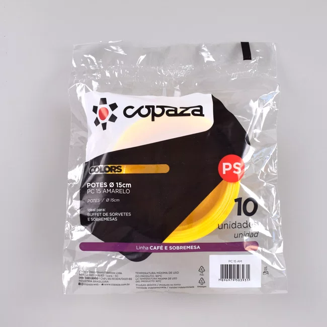 Pote Amarelo Cumbuca 150 ml - C/10 Unidades