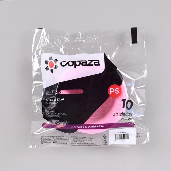 Pote Rosa Cumbuca 120 ml - C/10 Unidades
