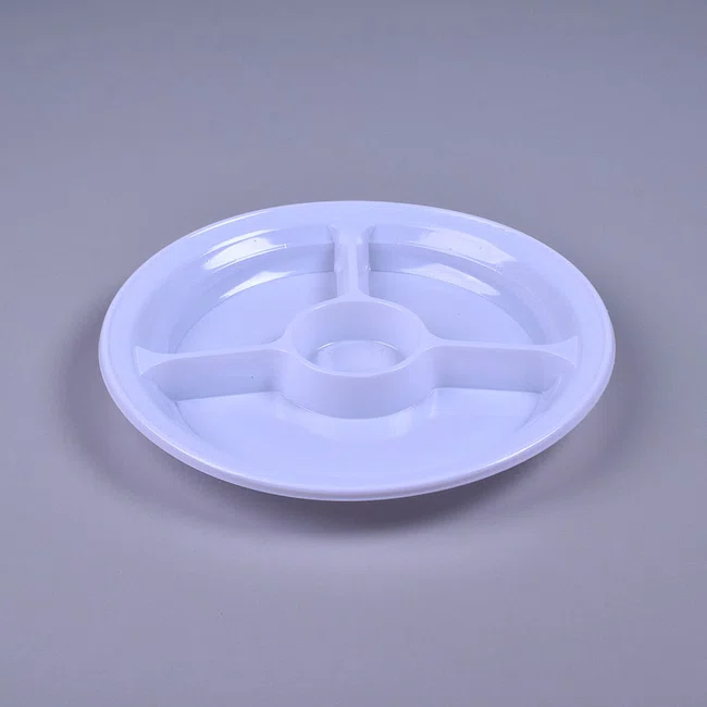 Prato Branco Com Divisão 26 cm - C/10 Unidades