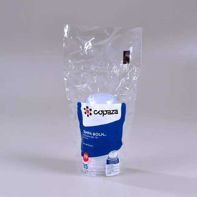 Tampa Bolha 330 Transparente - C/25 Unidades
