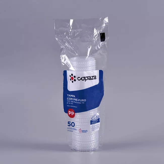 Tampa Perfurada  Transparente 330 - C/50 Unidades