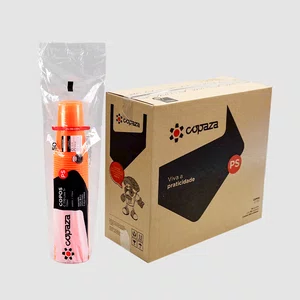Caixa Copo Copaza Descartável Neon Laranja 770 ml 500 Unidades