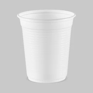Copo Copaza Descartável Branco Estriado 200 ml 100 Unidades