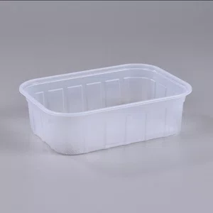 Pote Transparente Retangular 1000 ml - C/70 Unidades