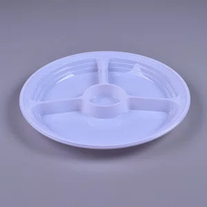 Prato Branco Com Divisão 30 cm - C/10 Unidades